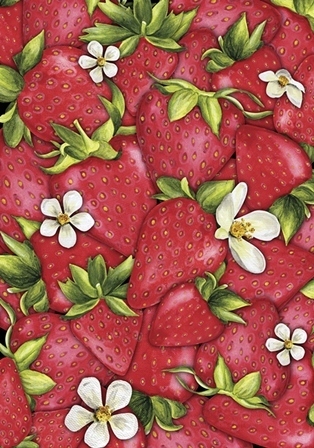 Garten Fahne "Strawberry Collage" - Erdbeeren -  Toland Home Garden