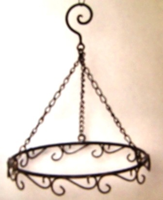 Krone Kräuterkrone Deckenkrone Ring zum Hängen rost 20,5 x 25,5 cm