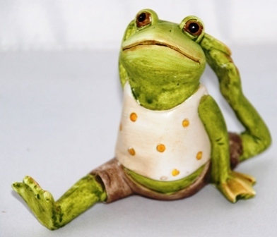 Frosch Dekofigur Yoga  9,5x4xH7 cm grün Campo
