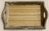 Holz-Tablett 21 x 15 x 3 cm grau-wash-Rand innen hellbraun Griffmulde