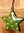 Hänger Stern grün mit weißen Punkten ca. 5 cm