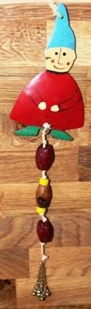 Kette mit Zwerg rot mit Glocken ca.35 cm von Exner GmbH