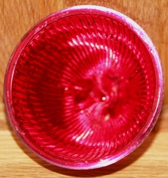 Schwimm-Schale Teelichthalter rot geriffelt D 10 cm xH 6,5 cm Campo