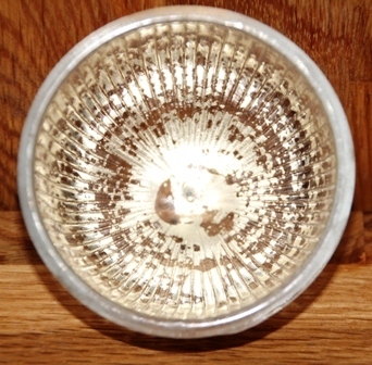 Schwimm-Schale Teelichthalter silber geriffelt D10xH 6,5 cm Campo