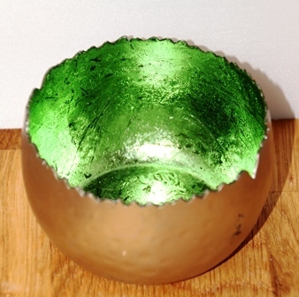 Teelichthalter bronze/grün 8 x 5 cm von Exner GmbH