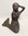 Meerjungfrau dunkelbraun Gußeisen 11x9xH13,5 cm sitzend