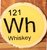 Glas-Untersetzer 121 Wh Whiskey - gelb - D: 12 cm
