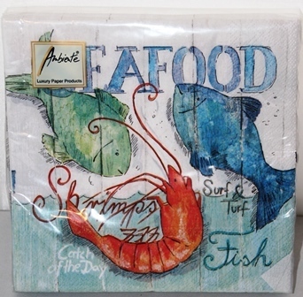 Servietten "Seafood" - 33 x 33 cm Ambiente