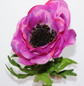 Kunstblume - Stiel Anemone in lila-rosa ca. 34 cm