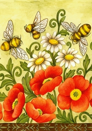 Garten Fahne "Bees and Wildflowers" Bienen Toland Home Garden