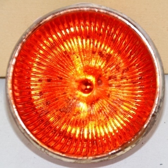 Schwimm-Schale Teelichthalter orange D10xH 6,5 cm geriffelt Campo