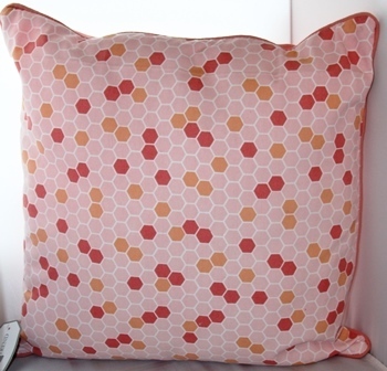 Kissen Zierkissen Assorti rosa/orange/rosé ca. 45 x 45 cm