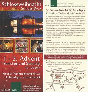 Schlossweihnacht Schloss Dyck 2017