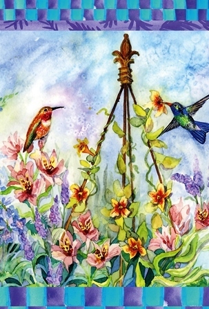 Garten Fahne "Hungry Hummingbirds" - Toland Home Garden