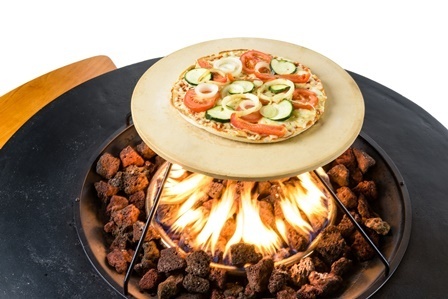 Pizzastein für Grill 40x40x45 cm Feuertisch Gartenkamin Cocooning