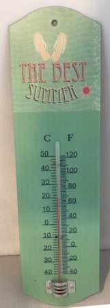 Thermometer Metall-Blech "The Best Summer"  26,5x7 cm Vintage