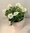 Ton-Topf mit weißen Kunst-Blumen klein H: 11 cm D: 6,5 cm