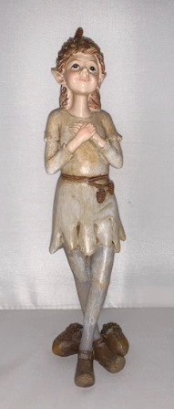 Dekofigur Herbstfigur Elfe stehend Fuß gekreuzt 7x6xH21,5 cm
