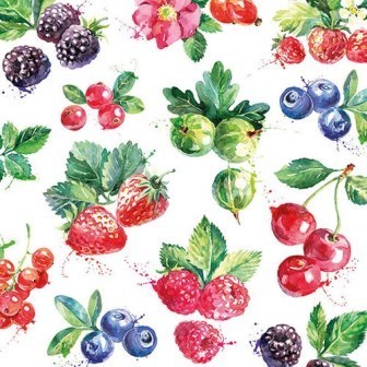 Servietten "Mixed Fruit" Früchte bunt 33 x 33 cm Ambiente