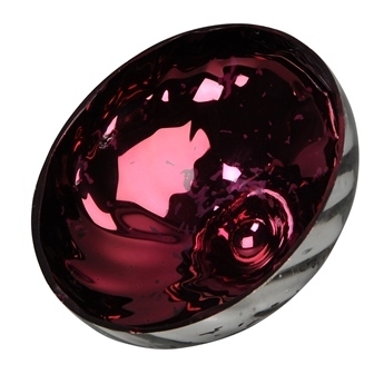 Schwimm-Schale Teelichthalter burgund glänzend ca. D7,5xH4cm