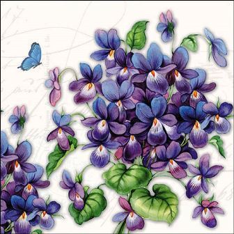 Servietten "Viola" Veilchenbund 33 x 33 cm Ambiente