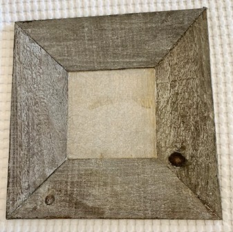 Holztablett natural-schwarz-grau 25 x 25 x 2,5 cm schräger Rand