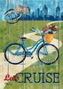 Garten Fahne "Rustic Let's Cruise" Fahrrad  Toland Home Garden