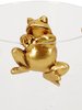 Topfhänger "Frosch in gold" Arme zusammen ca. 7x5xH7cm