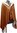 Poncho Fleece-Decke 75  x 150 cm hazel brown "Coby" UNIQUE Living Lemetex